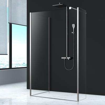 Κίνα New Frameless Prefab House Easy Clean Frameless Tempered Glass Shower Bath Screen προς πώληση