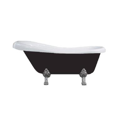 中国 Factory Made Classic Freestanding Tub Black Clawfoot Acrylic Bathtub 販売のため