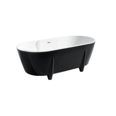 中国 Soak off Hot Selling Plus Size Acrylic Bathtub Solid Outdoor Marble Bathtub Inside White Outdoor Black Bathtub 販売のため