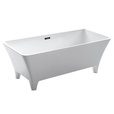 China 1700mm Freestanding Baby Clawfoot Plastic Acrylic Bathtub With Four Legs for sale