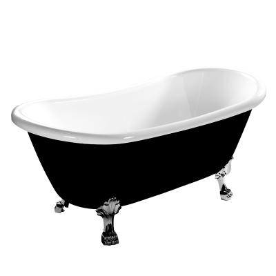 China Hot Selling Freestanding Bathtub Classic Luxury Black Acrylic Bathtub à venda