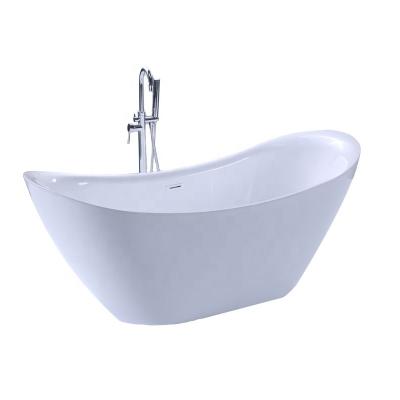 China Single White Center Drain Acrylic Freestanding Bathtub for sale