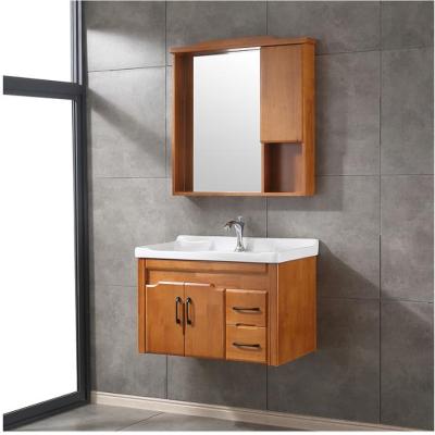 China Modern Cheap Simple Wooden Solid Wood Furniture Bathroom Cabinet en venta