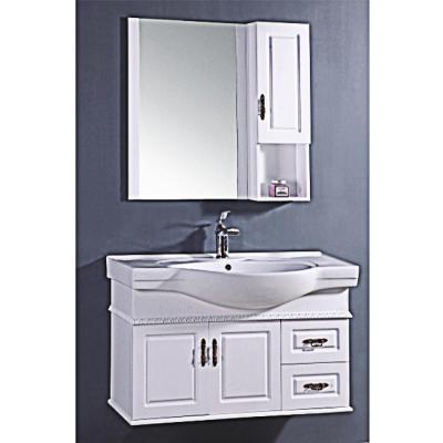 Chine Small Modern Wooden PVC Materia Bathroom Cabinet / Glass Sink With Cabinet à vendre