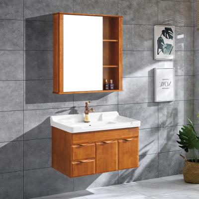 China China Supplier Wall Hung Solid Wood Modern Bathroom Antique Vanities for sale