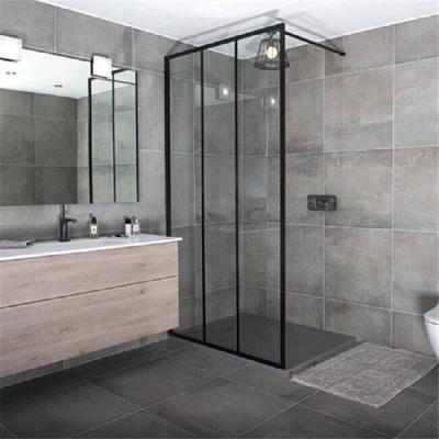 Κίνα Frameless Extend Clean Black Frame Aluminum Bath Shower Door προς πώληση