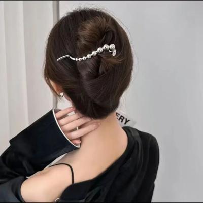 China Decoration Korean Metal Butterfly Pearl Hair Clips Hairpins Fashion Sweet Ponytail Clip Barrettes Hairgrips Headwear Women Hair Accessories for sale