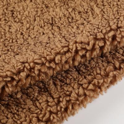 China Good Quality Polyester Overcoat Warm Winter Fabric Special 100% Plush Fur Fabric for sale