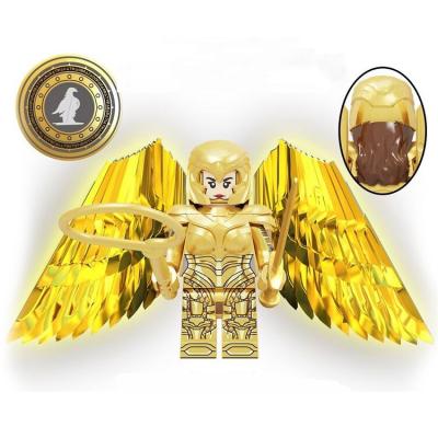 China KF1462A Safety Super Heroes Golden Wonder Woman Chromed Soars 76157 C.C Mini Building Block Figures KidsToy for sale