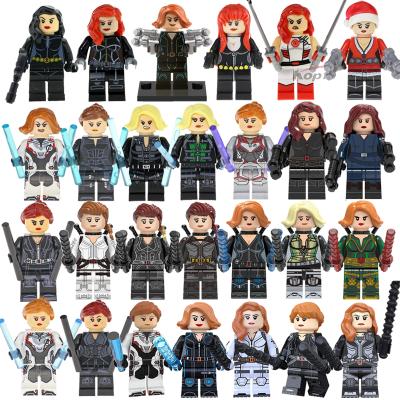 China Security Super Heroes Black Widow Figures Mini Action Building Blocks Bricks Children Toys Gift for sale