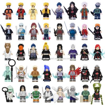 China Japanese Building Block Bricks Figure Toy Lee Sasuke Character Mini Narutoes Yakushi Uchiha Rock Action Anime Block Figure Safety KF for sale