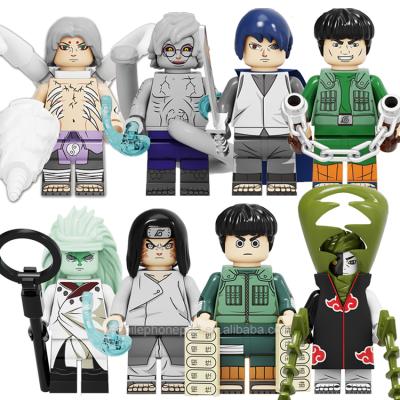 China Safety Uchiha Sasuke Rock Lee Zetsu Japanese Anime Narutoes Yakushi Character Mini Action Building Block Bricks Figure Toy KF6126 for sale