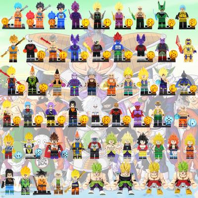 China Safety ALL Dragon Ball Building Block Bricks Goku Action Figure King Vegeta Krillin Recoom Vegetto Cartoon Kids Toy Gift for sale