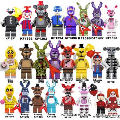 China Mini Building Blocks Bricks Figures KF6071 KF6121 KF6122 from Ballonboy Chica Bunny Five Nights Frendy from Security Horror Movie New for sale