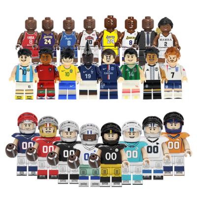 China International Famous Safety Football Basketball Rugby Player Star Action Building Block Intelligent Figures Toys KF6128 KF6117 KF6032 for sale