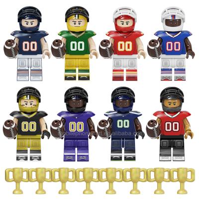 China Safety Football Basketball League International Mini Action NFL Player Building Block Intelligent Figures Toys KF6139 for sale