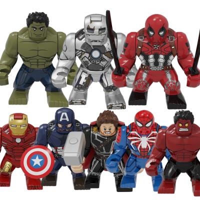 China Safety Superhero Series Big Action Numbers Ant-Man Thanos Big Building Block Bricks Toys For Children for sale