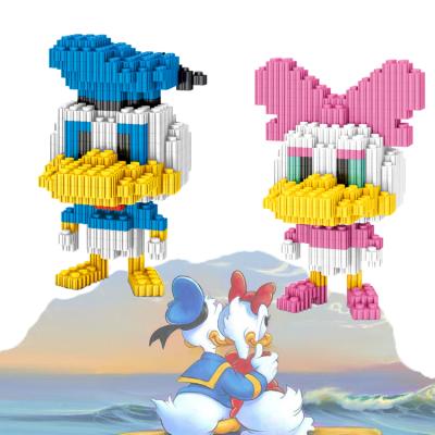 China Safety Anime Cartoon Duck Diamond Building Blocks Character Brick Children's DIY Toys Educational Gifts PGC001 PGC013 for sale