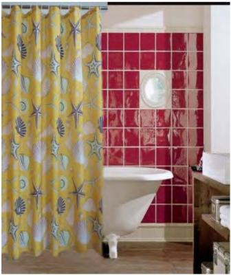 China Printed Shower Curtain Waffle White for sale