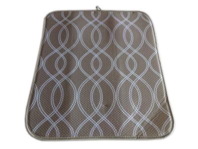 China Diamond Weave Dish Drying Mat  Dishing Drying Pad of Modern Style , Grey for sale