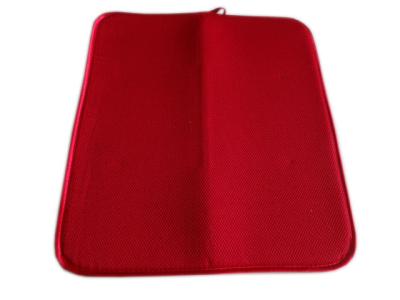 China Absorbent Fast Dry Kitchen Drying Mat Modern Desin Stylish , Red for sale