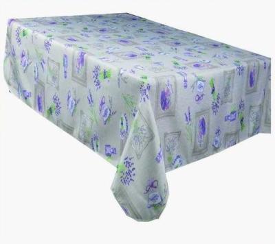 China Waterproof Printed Polyester Tablecloth Rectangle Polesyter Tablecloth for sale