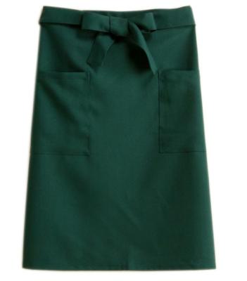 China Solid Cotton Twill Bar Apron Cooking Arpon, Dark Green for sale