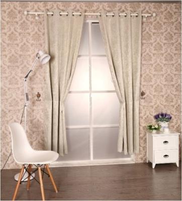 China Embossed Polyester Black Out Window Curtain for sale