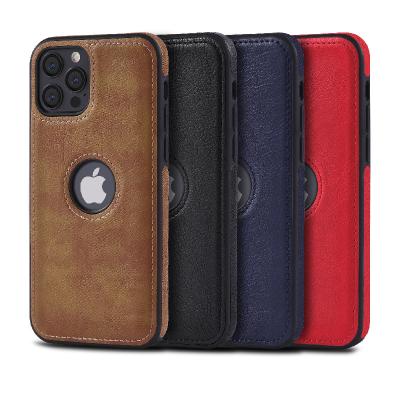 China Shockproof Designer Phone Cases With Logo Hole Luxury Fashion Brand Mobile Phone Leather Case For Apple iPhone 11 12 13 14 Pro Mini Max for sale