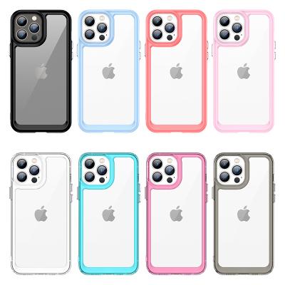 China 2022 waterproof new design cases for i phone 7 8 se2 se3 colorful mobile phone case transparent acrylic cover for iphone 11 12 13 14 pro max for sale