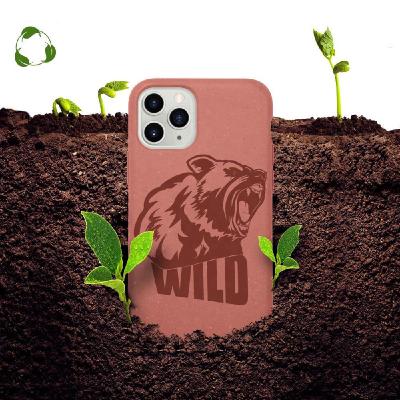 China Waterproof Engraved Biodegradable Compostable Phone Case For iPhone13 Mini Bio 12 11 x 100% Degradable Mobile Case For iPhone 13 Cover for sale