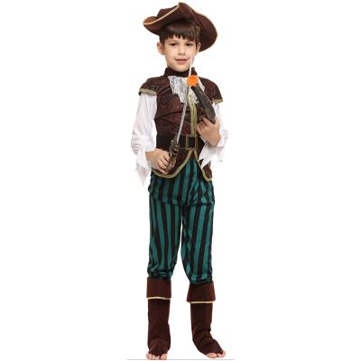 China Dressdecoration Halloween party costume kids pirate cafe Phnom Penh pirate costume stage performance fancy cosplay sets for sale