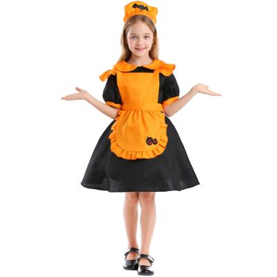 China Halloween Costume Vampire Maid Employee Parent Kid Dress Magic Jack-O-Lantern Dresses for sale