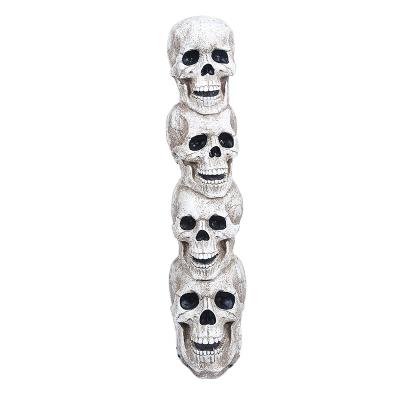 China Resin Ghost Main Ornaments For Halloween Large Resin Lighting 4 Ghost Main Frame Linked Ornaments Together for sale