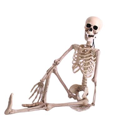 China Plastic Human Body Plastic Skeleton Skeleton Bar Bone Horror Decoration Halloween Room Secret Venue Layout Props Wholesale for sale