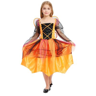 China Prepares New Hot Sale Halloween Children's Costume Stage Costume Girl Pumpkin Halloween Masquerade Carnival Fairy Cosplay Witch Prepare for sale