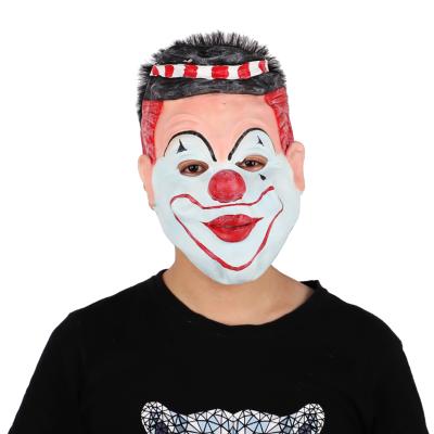 China PVC Halloween Face Mask Clown Mask Tricky Party Ball Performance Ghost Festival Bar Evil Atmosphere for sale