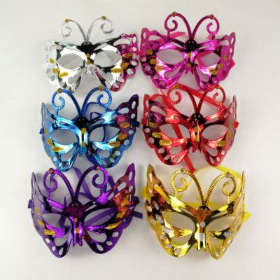 China Halloween party plastic mask party props mask child masquerade adult face butterfly plastic half cosplay for sale