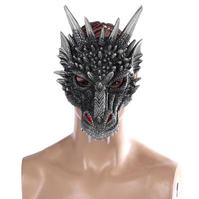 China Pu Party PU Dragon Party Mask Carnival Halloween PU Foam New 3D Foam Dragon Party Mask Animal for sale