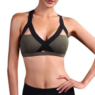 China QUICK DRY Women's Sports Bra Underwear Strap Yoga Sports Cross Bra Tricolor for sale