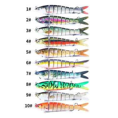 China PVC Material Swim Bait Hard Bait 135mm 20g Artificial Groundbait For Easy Swimbait Tackle 8 Segments Fishing Lure for sale