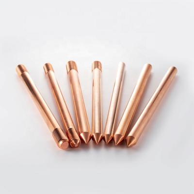 China Pure Copper Ground System Earth Rod Ground Rod Of Lighting Protection for sale