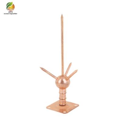 China Hot Selling Pure Copper or Stainless Steel Stainless Steel European Lightning Rod Copper Air Lightning Rod for sale