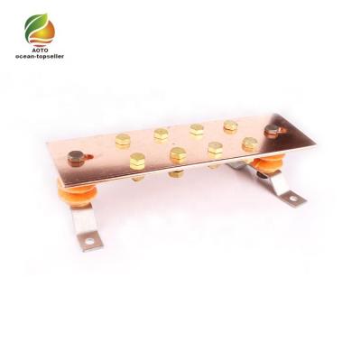 China Hot Sale Copper Copper Grounding Busbar Nickel Plated Copper Bus for sale