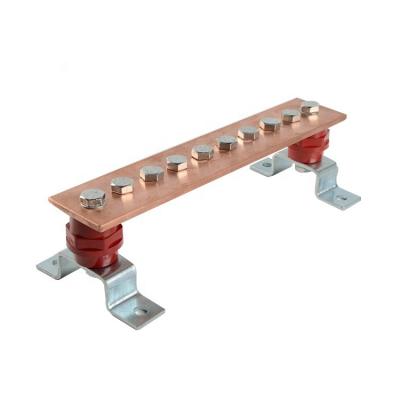 China Ground System Factory Fabricated Electrical Busbar Copper Busbar for sale