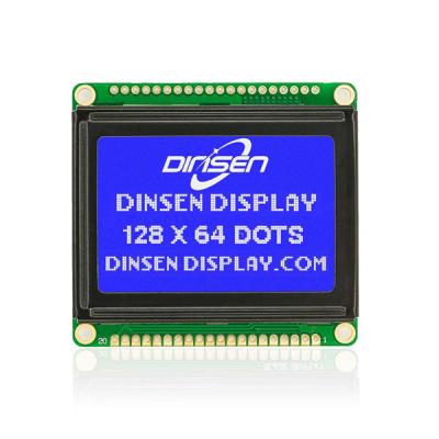 China Monochromatic LCD Display 128 x 64 Dots Segment Character Graphic COB COG LCM Series Display Mono Glass Panel STN Blue Mono LCD 1.54 Inch for sale