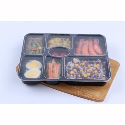 China Food Rectangle Disposable Plastic Lunch Box Leakproof Meal Box For Disposable Food Bowls for sale