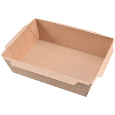 China Disposable Box Food Customized Chicken Disposable Fruit Salad Container With Lid Packaging Fold Out Lunch Takeaway Fried Custom Paper Boxes for sale