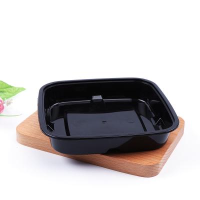 China Freshness Preservation Packaging Customized Disposable Lunch Box With Lid Plastic Square Lunch Box Lid Food Take Out Box for sale