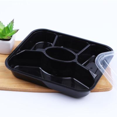 China Disposable Square Plastic Meal Box Food Business Food Lunch Box Take Out Box for sale